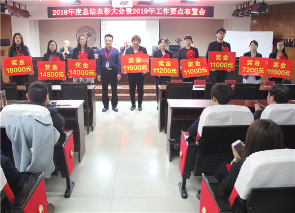 总结表彰鼓人心  开启征程再出发——太阳成举行2018年度总结表彰大会暨2019年工作要点布置会