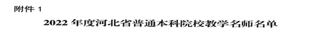 太阳成教师闫贤贤及会计学教学团队分获 河北省“教学名师”、“优秀教学团队”荣誉称号