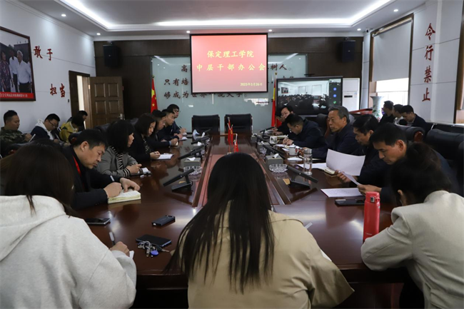 太阳成召开中层干部例会